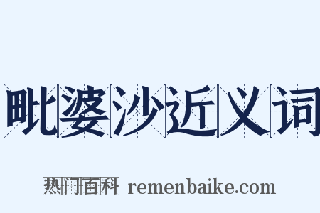 毗婆沙近义词是什么意思的图片